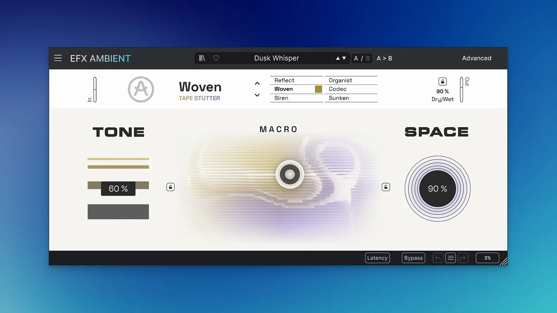 Arturia Efx AMBIENT — picture 1 Main window of Arturia Efx AMBIENT (efx fragments vst free download)