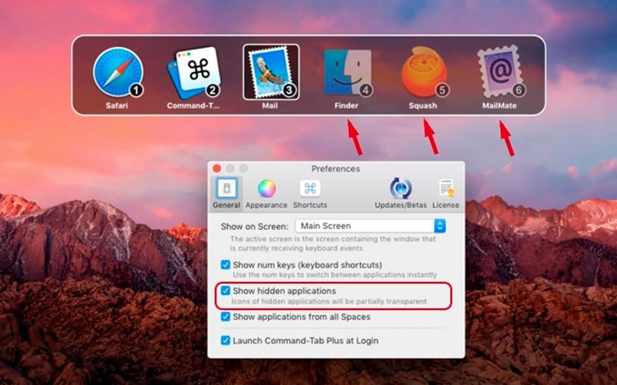 Command-Tab Plus preview image 2 Command-Tab Plus editor, view 2
