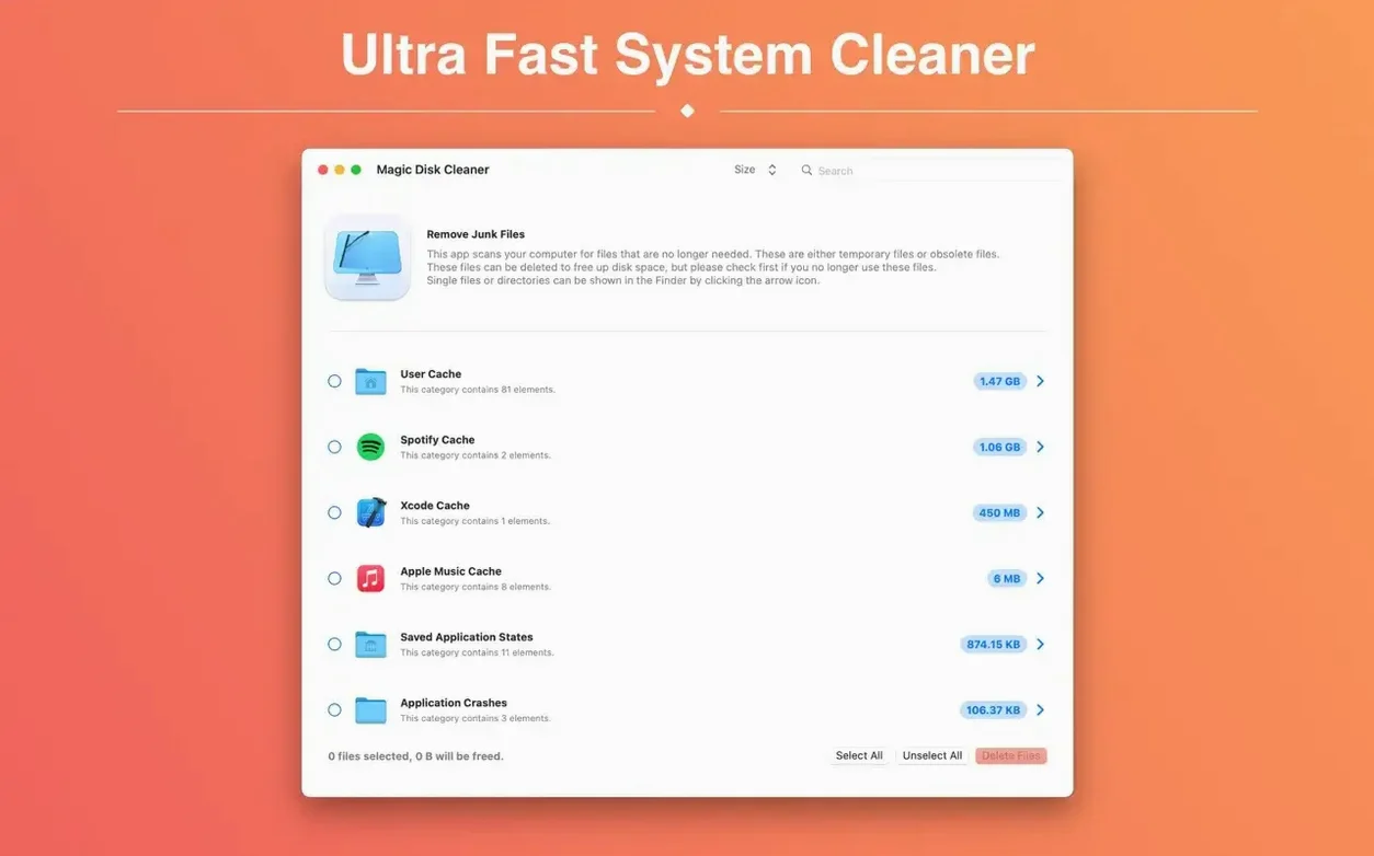 Magic Disk Cleaner preview image 1 Main window of Magic Disk Cleaner (magic disk cleaner)