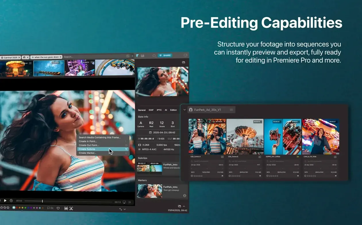 Peakto – Al Media Organizer preview image 8 Peakto – Al Media Organizer editor, view 8