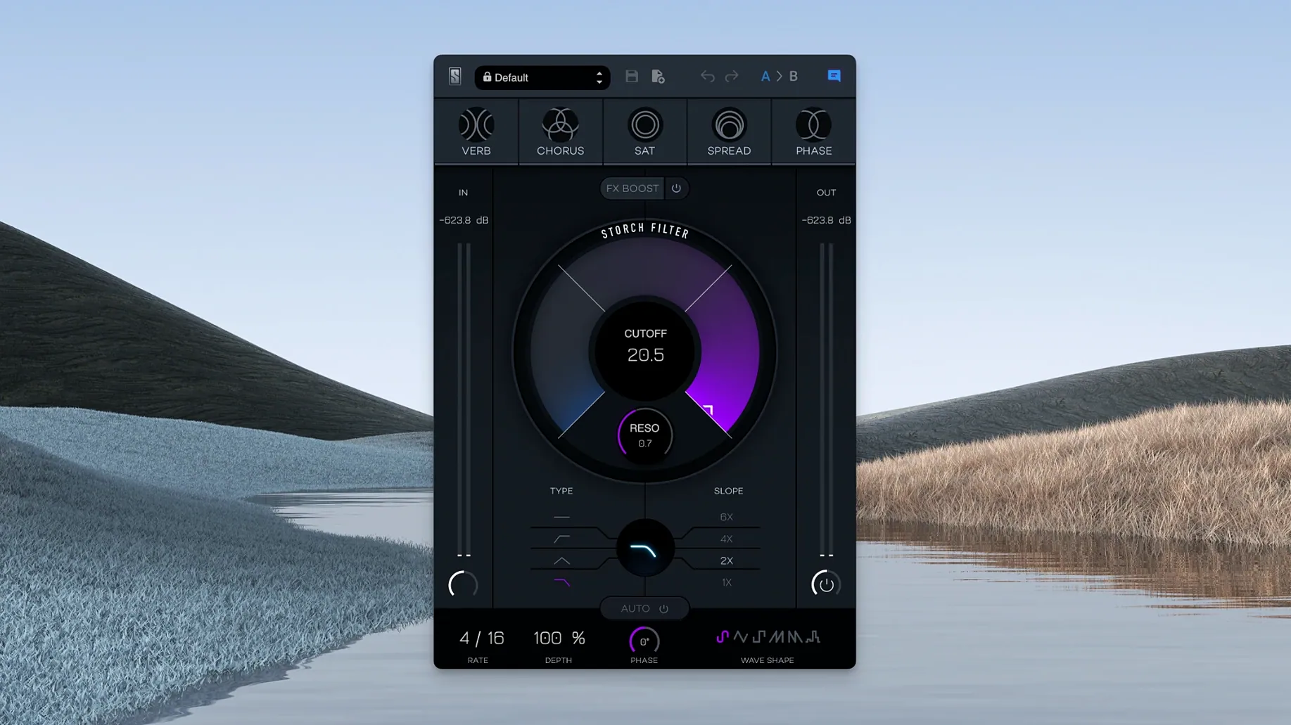 Slate Digital Storch Filter — picture 1 Main window of Slate Digital Storch Filter (adjustable low pass filter)