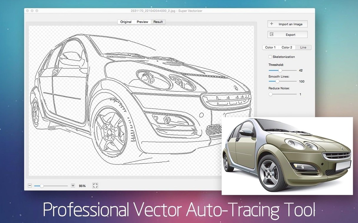 Super Vectorizer Pro — picture 1 Main window of Super Vectorizer Pro (super vectorizer pro)