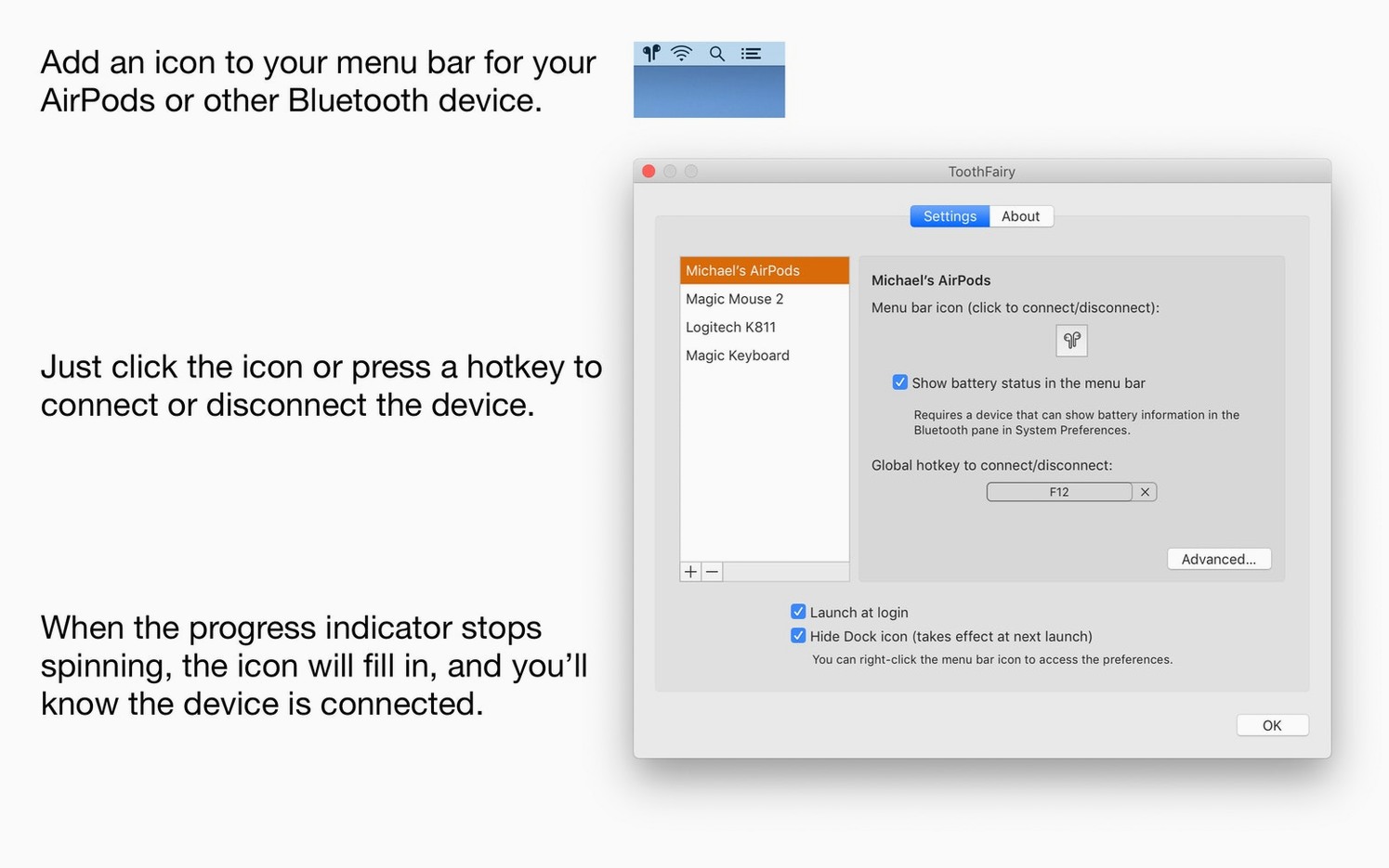 ToothFairy preview image 1 Main window of ToothFairy (toothfairy crack mac)
