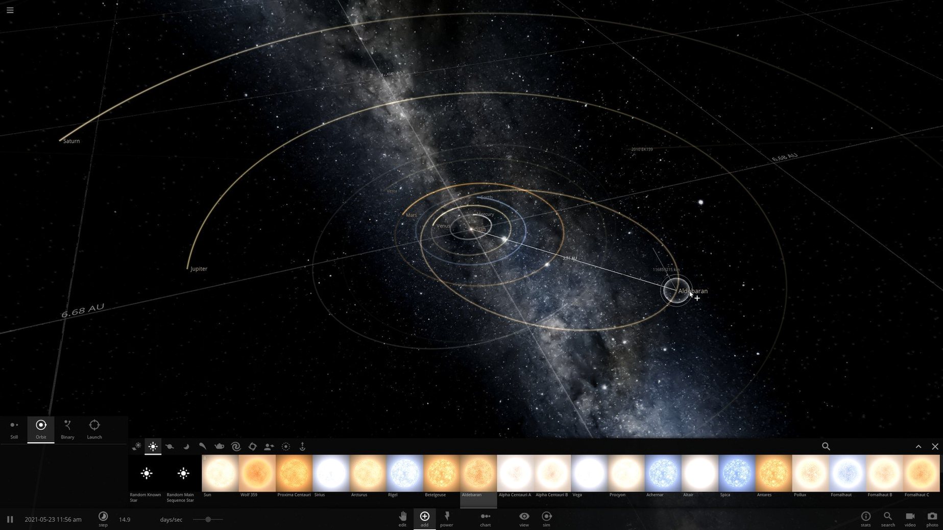 Universe Sandbox — picture 3 Universe Sandbox settings, screen 3
