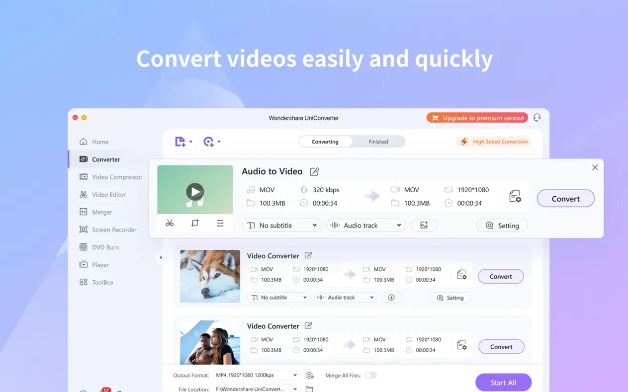 Wondershare UniConverter — picture 1 wondershare uniconverter mac free download at a glance